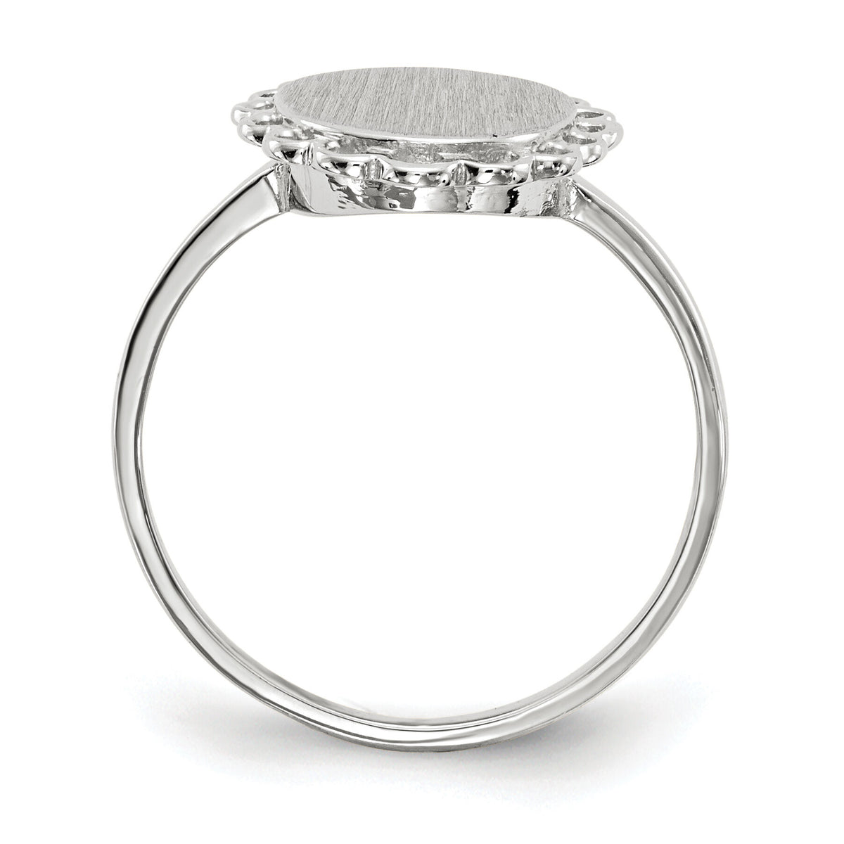 14k White Gold 8.5x9.0mm Open Back Signet Ring-RS584