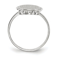 14k White Gold 8.5x9.0mm Open Back Signet Ring-RS584