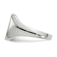 14k White Gold 10.5x11.0mm Closed Back Signet Ring-RS603