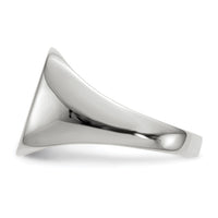 14k White Gold 13.5x14.5mm Closed Back Men's Signet Ring-RS605