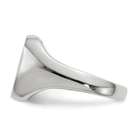 14k White Gold 10.5x11.0mm Open Back Signet Ring-RS606