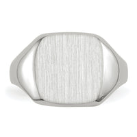14k White Gold 10.5x11.0mm Open Back Signet Ring-RS606