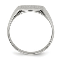14k White Gold 12.5x12.5mm Open Back Signet Ring-RS607