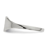 14k White Gold 7.0x8.5mm Closed Back Signet Ring-RS609