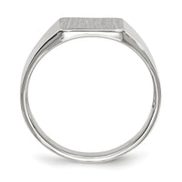 14k White Gold 8.5x9.5mm Closed Back Signet Ring-RS610