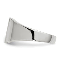 14k White Gold 8.5x9.5mm Closed Back Signet Ring-RS610