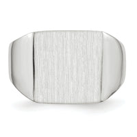 14k White Gold 13.0x13.0mm Closed Back Signet Ring-RS611