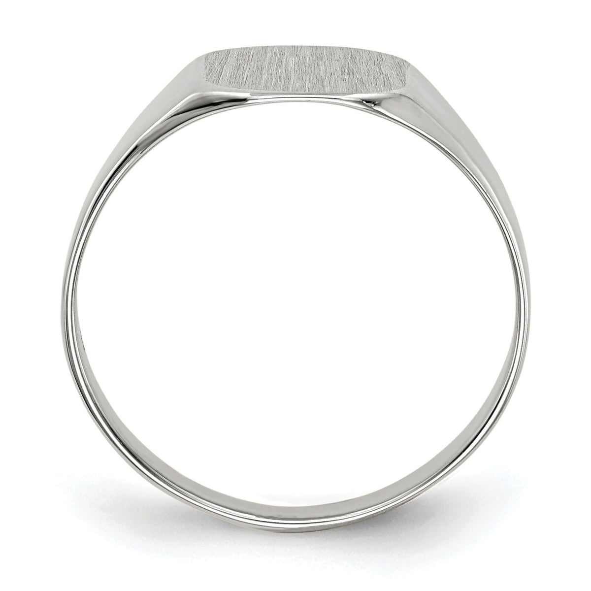 14k White Gold 8.5x8.5mm Closed Back Signet Ring-RS614