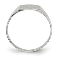 14k White Gold 8.5x8.5mm Closed Back Signet Ring-RS614