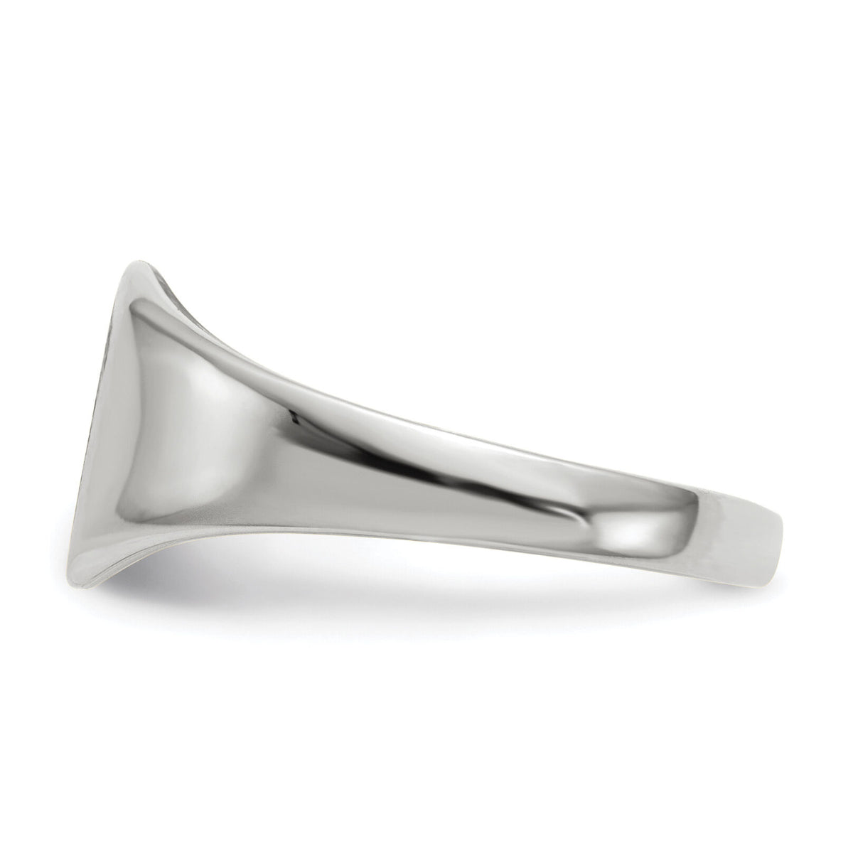 14k White Gold 8.5x8.5mm Closed Back Signet Ring-RS614