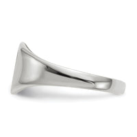 14k White Gold 8.5x8.5mm Closed Back Signet Ring-RS614