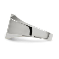 14k White Gold 11.0x11.0mm Open Back Men's Signet Ring-RS617
