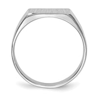 14k White Gold 10.5x5.5mm Closed Back Signet Ring-RS624