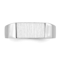 14k White Gold 10.5x5.5mm Closed Back Signet Ring-RS624