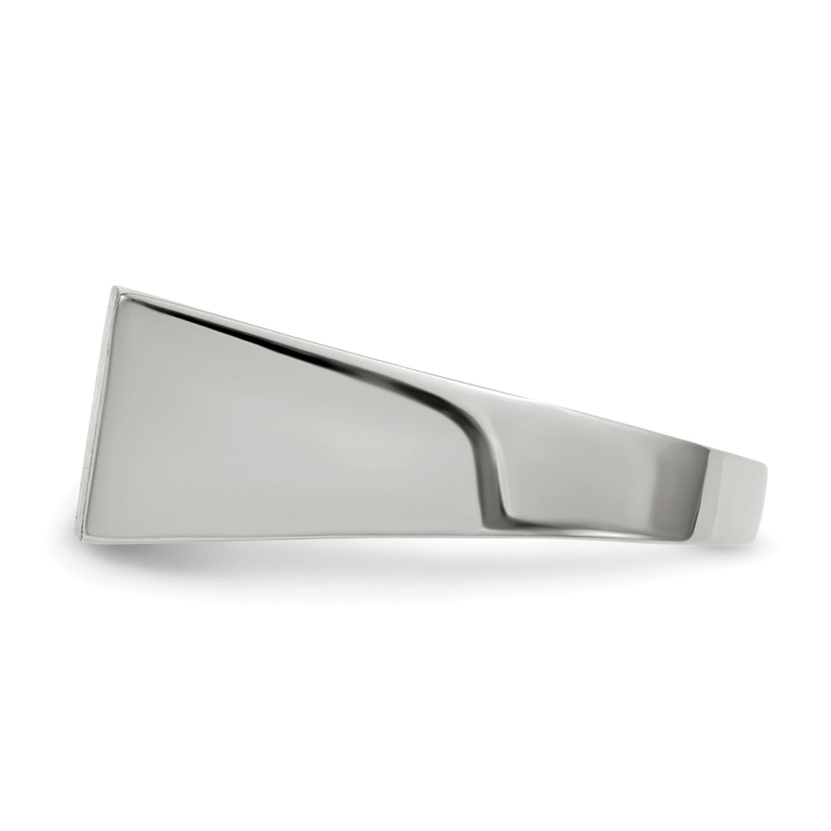 14k White Gold 16.5x8.0mm Closed Back Signet Ring-RS626