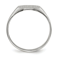 14k White Gold 9.0x7.0mm Closed Back Signet Ring-RS630