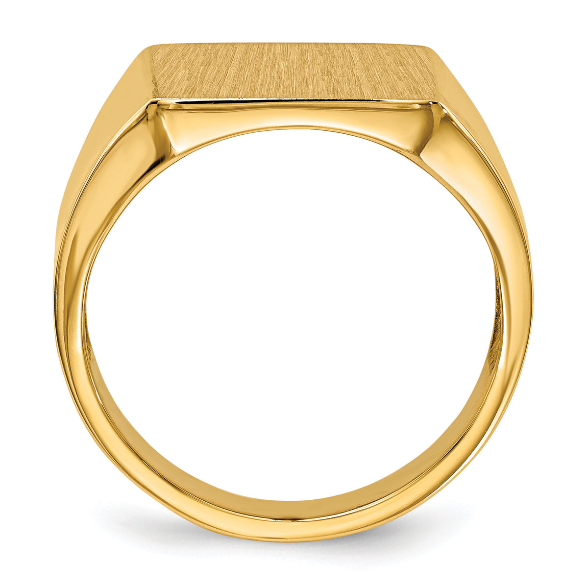 14k 13.5x15.0mm Open Back Mens Signet Ring-RS636