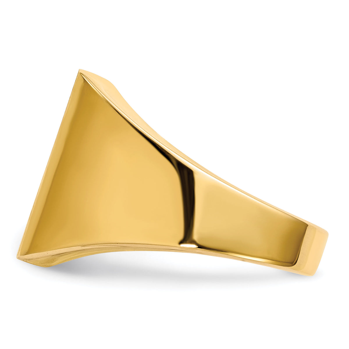14k 13.5x15.0mm Open Back Mens Signet Ring-RS636