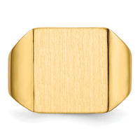 14k 13.5x15.0mm Open Back Mens Signet Ring-RS636