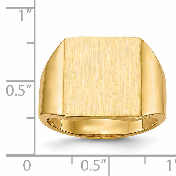 14k 13.5x15.0mm Open Back Mens Signet Ring-RS636