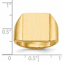 14k 13.5x15.0mm Open Back Mens Signet Ring-RS636
