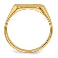 14k 8.5x5.0mm Closed Back Childs Signet Ring-RS638