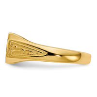 14k 8.5x5.0mm Closed Back Childs Signet Ring-RS638