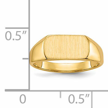 14k 10x6mm Open Back Signet Ring-RS648