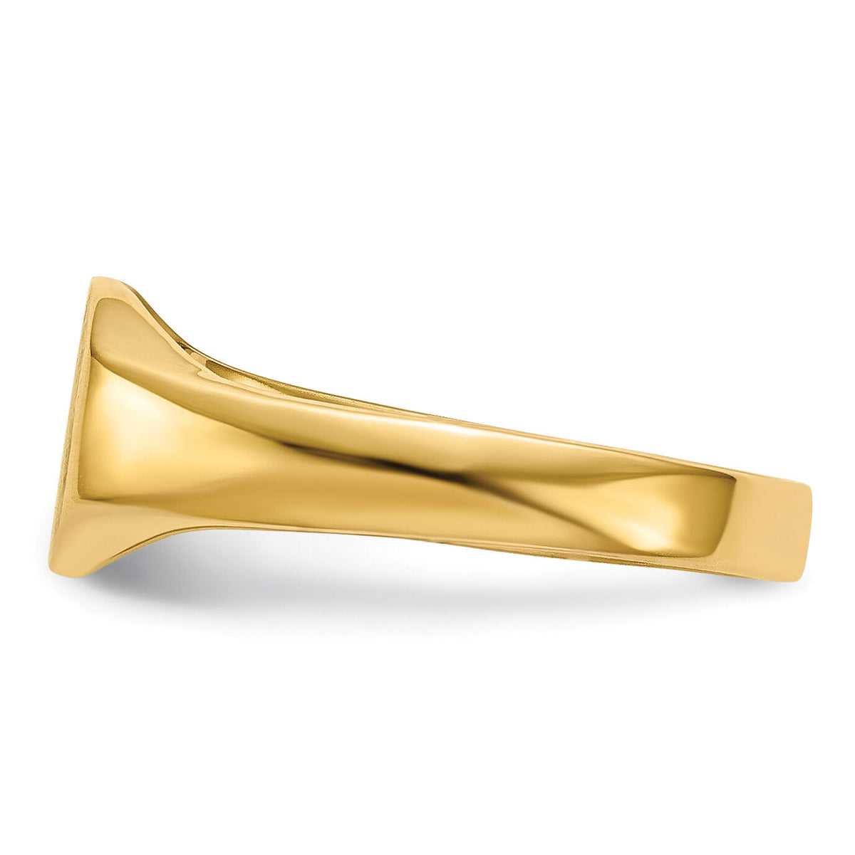 14k 8.0x6.25mm Closed Back Signet Ring-RS649