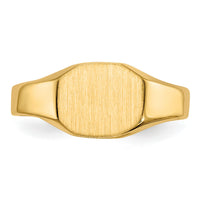 14k 8.0x6.25mm Closed Back Signet Ring-RS649
