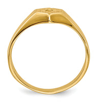 14k Childs .02ct. Diamond Signet Ring Mounting-RS656