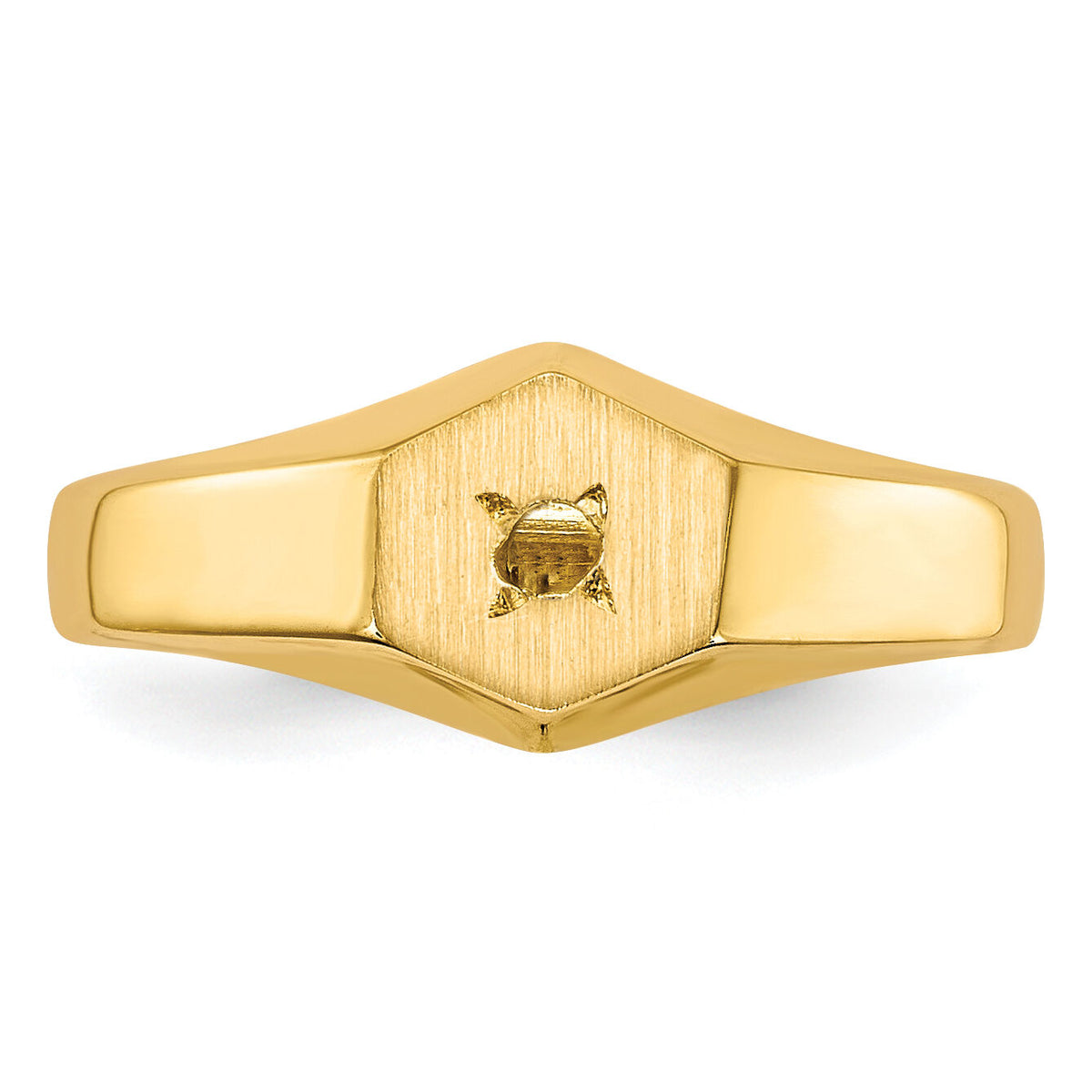 14k Childs .02ct. Diamond Signet Ring Mounting-RS656