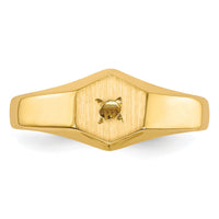 14k Childs .02ct. Diamond Signet Ring Mounting-RS656