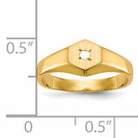 14k Childs .02ct. Diamond Signet Ring Mounting-RS656