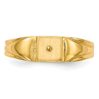 14k Child's Diamond Ring Mounting 4.5mmx4.5mm Closed Back-RS657