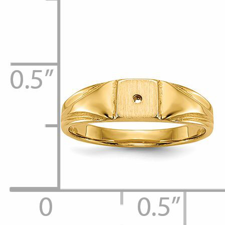 14k Child's Diamond Ring Mounting 4.5mmx4.5mm Closed Back-RS657