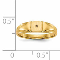 14k Child's Diamond Ring Mounting 4.5mmx4.5mm Closed Back-RS657