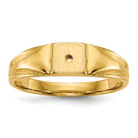 14k Child's Diamond Ring Mounting 4.5mmx4.5mm Closed Back-RS657
