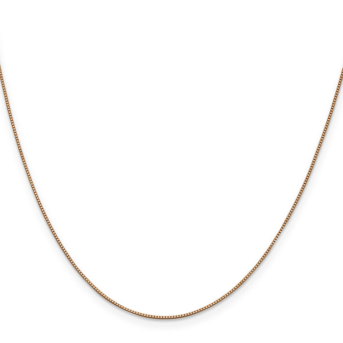 14k Rose Gold .70mm Box Chain-RSC1-24