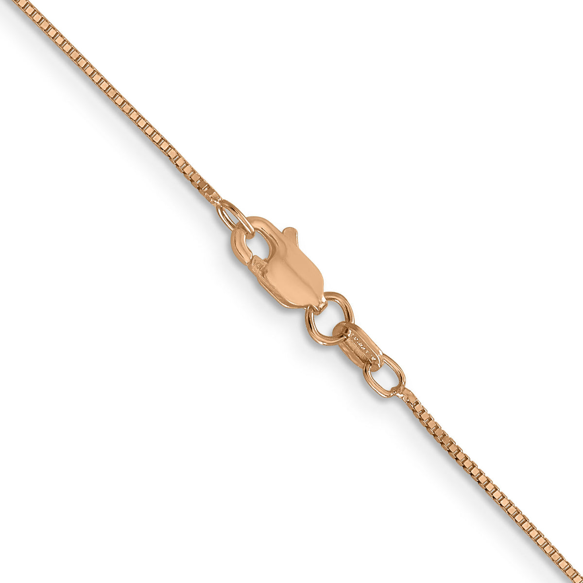 14k Rose Gold .70mm Box Chain-RSC1-20