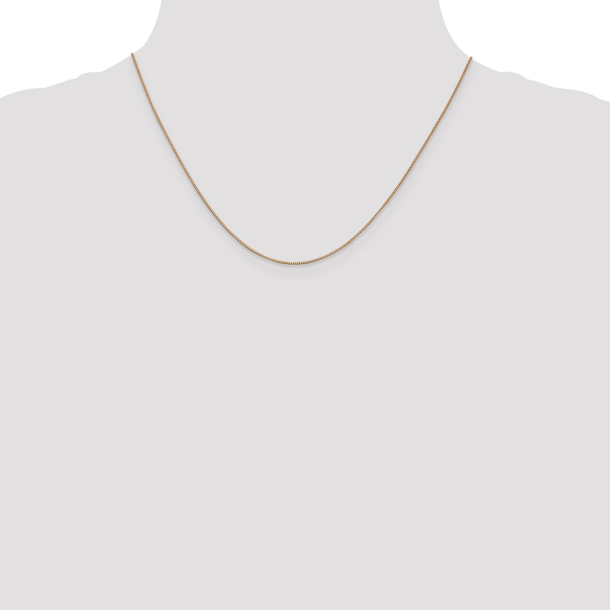 14k Rose Gold .70mm Box Chain-RSC1-18