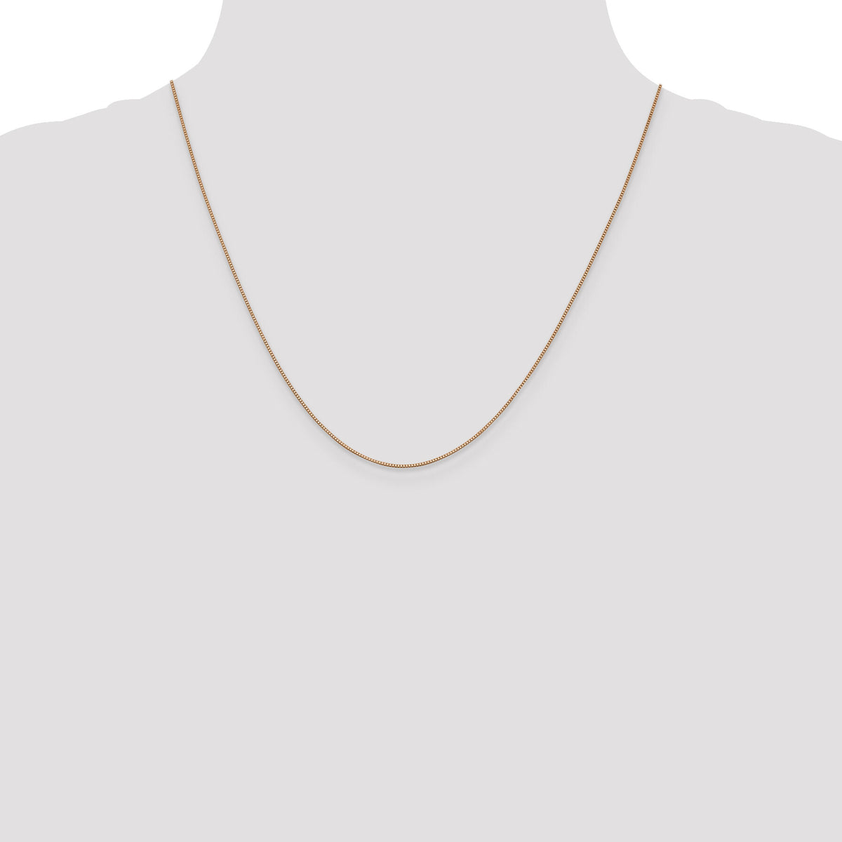 14k Rose Gold .70mm Box Chain-RSC1-20
