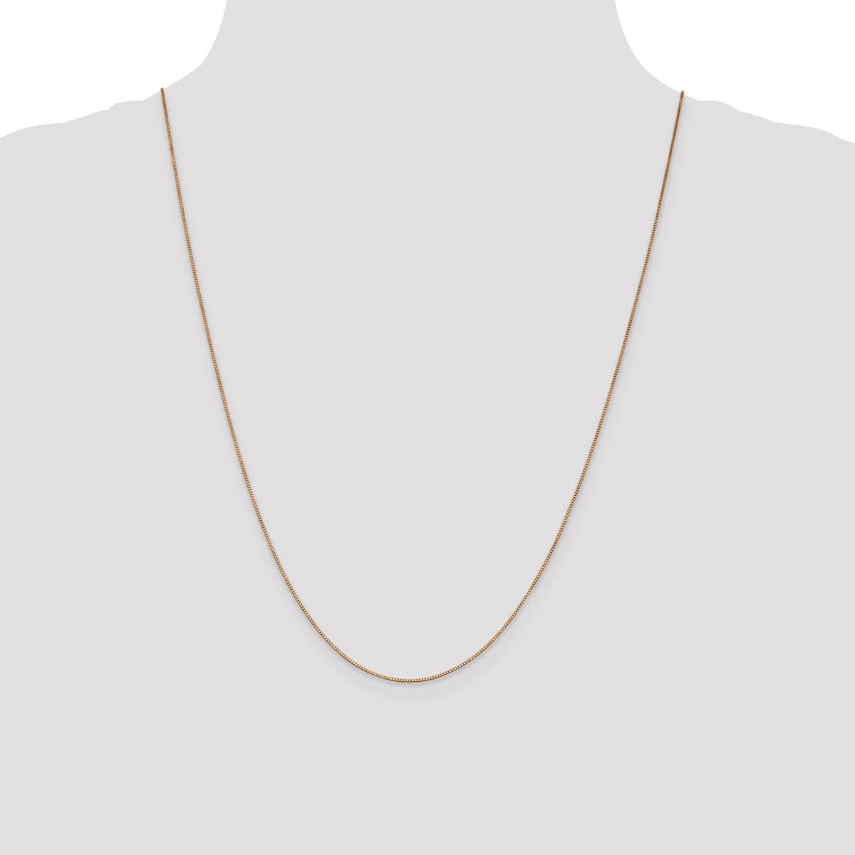 14k Rose Gold .70mm Box Chain-RSC1-24