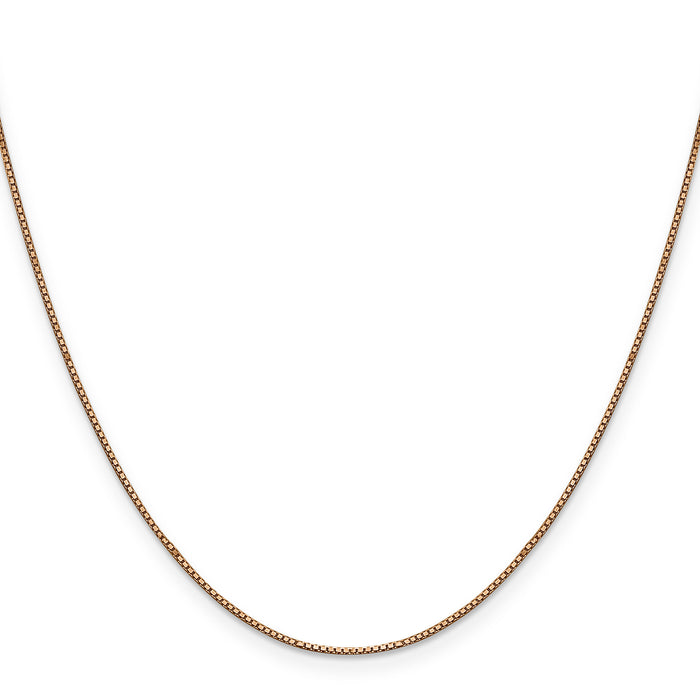 14k Rose Gold .9mm Box Chain-RSC2-16