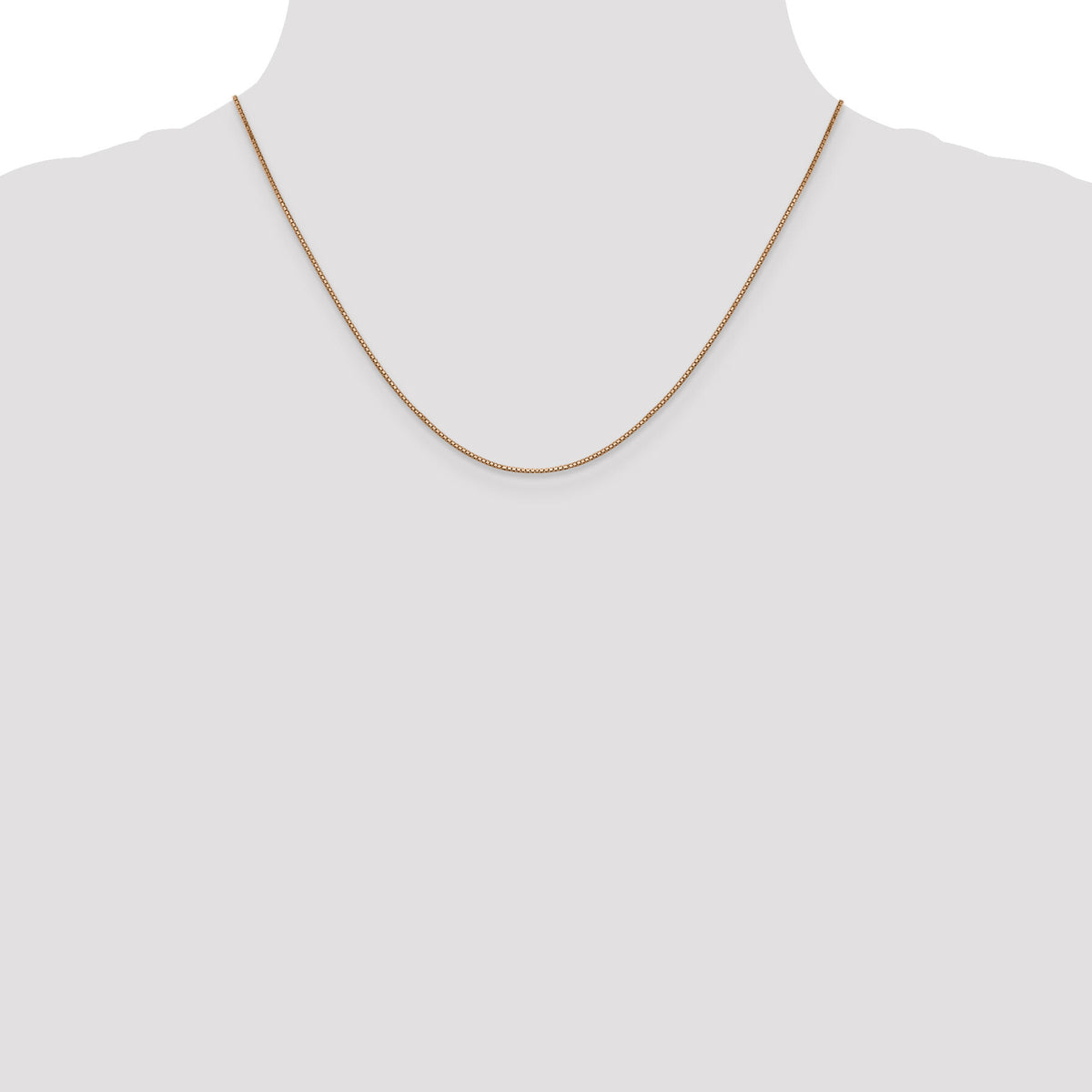 14k Rose Gold .9mm Box Chain-RSC2-18