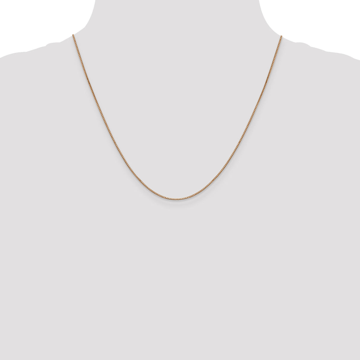 14k Rose Gold .9mm Box Chain-RSC2-20