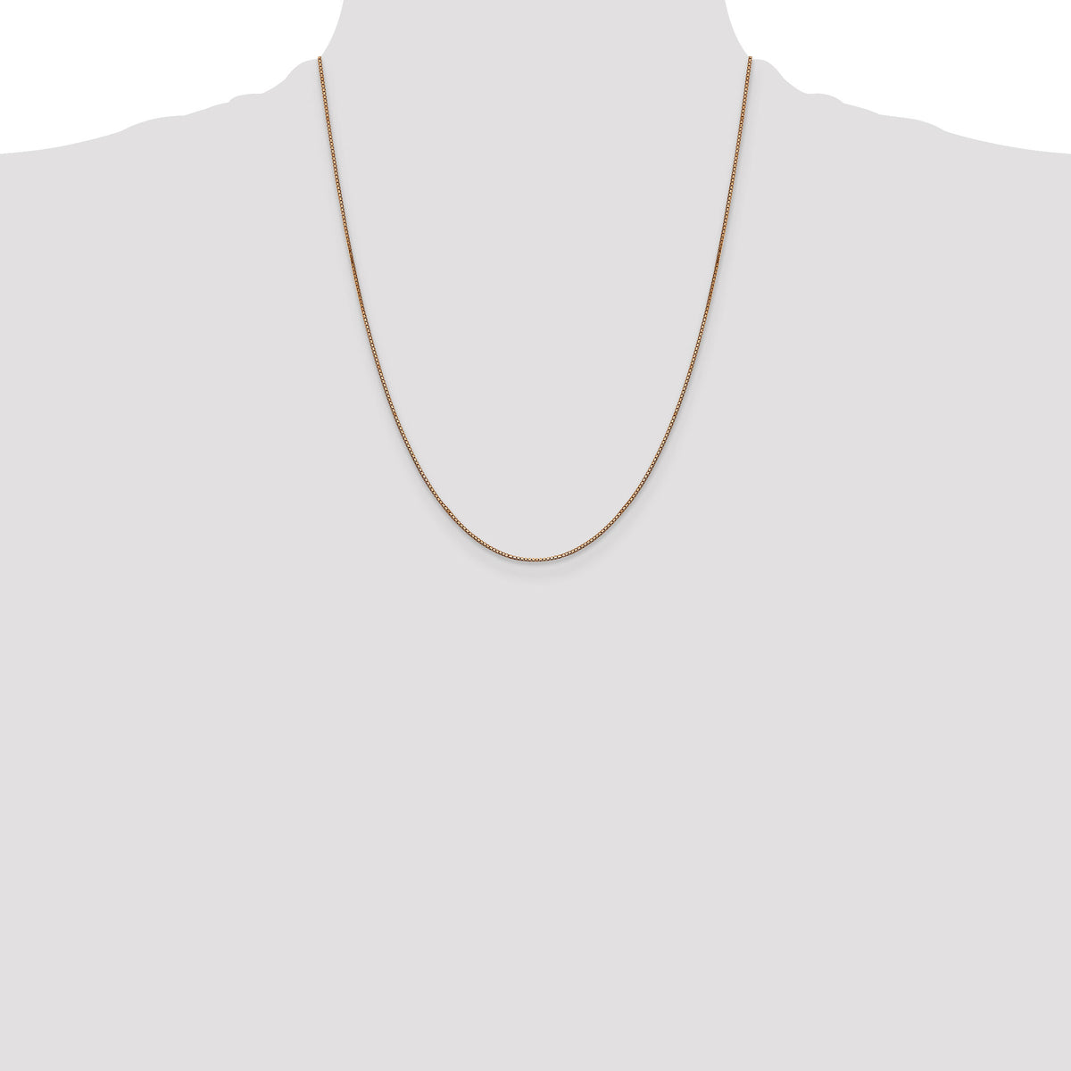 14k Rose Gold .9mm Box Chain-RSC2-22