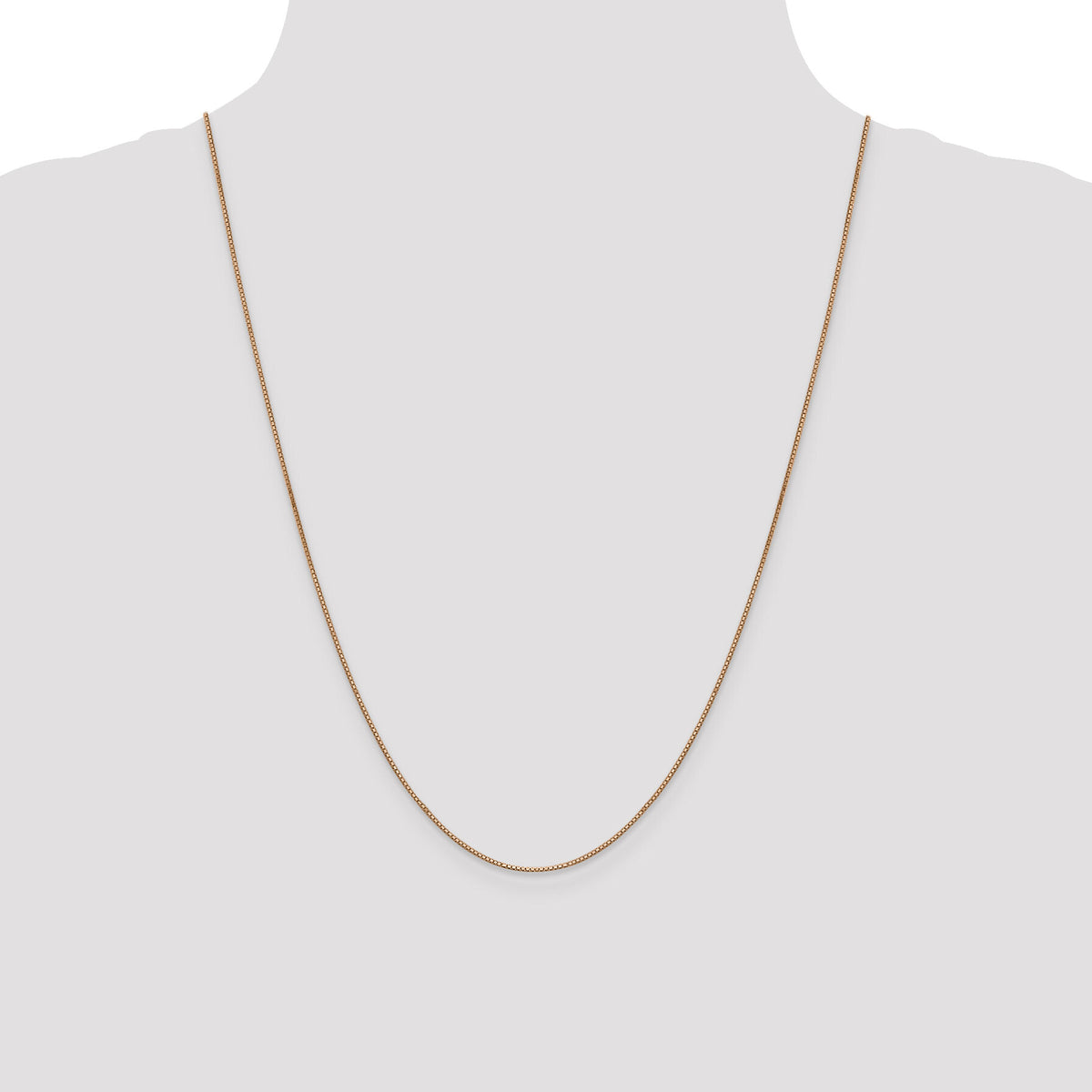 14k Rose Gold .9mm Box Chain-RSC2-24