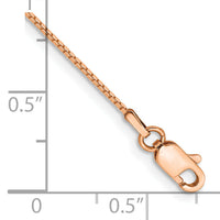 14k Rose Gold .9mm Box Chain-RSC2-7