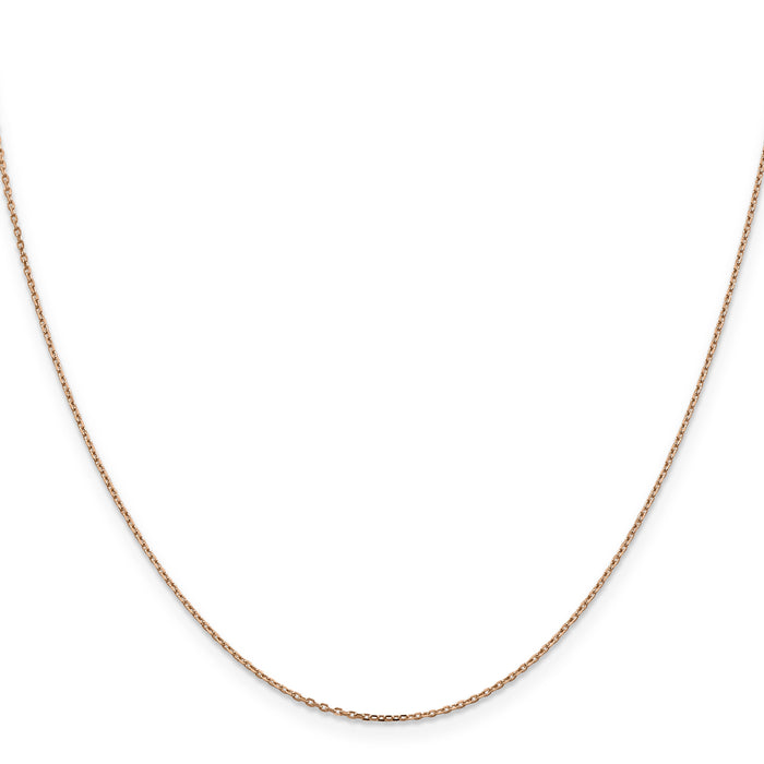 14k Rose Gold 1.0mm D/C Cable Chain-RSC20-16